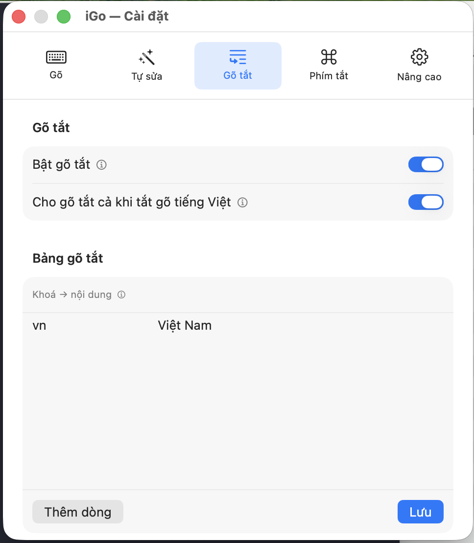 Gõ tắt